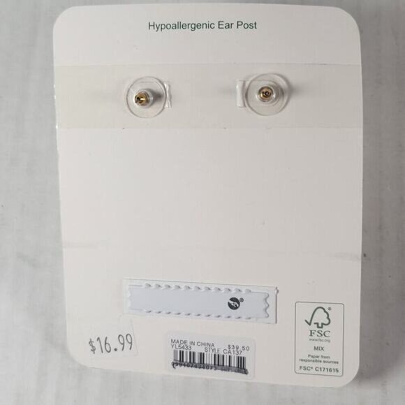 J.Crew Flynn Heart Hoop Chunky Statement Trendy Gold 1.5" Earrings #BX283 - Picture 3 of 3